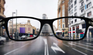 The city center of Madrid as seen from some myopia glasses.